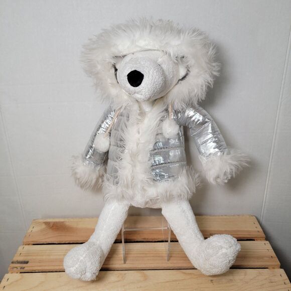Bath & Body Works White Polar Bear "Igloo" w/ Silver Hooded Jacket - Picture 1 of 8